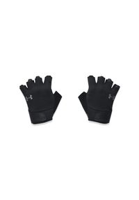 Rękawiczki treningowe męskie Under Armour M's Training Gloves - czarne. Kolor: czarny. Materiał: skóra, tkanina, syntetyk, nylon, elastan, materiał, poliester