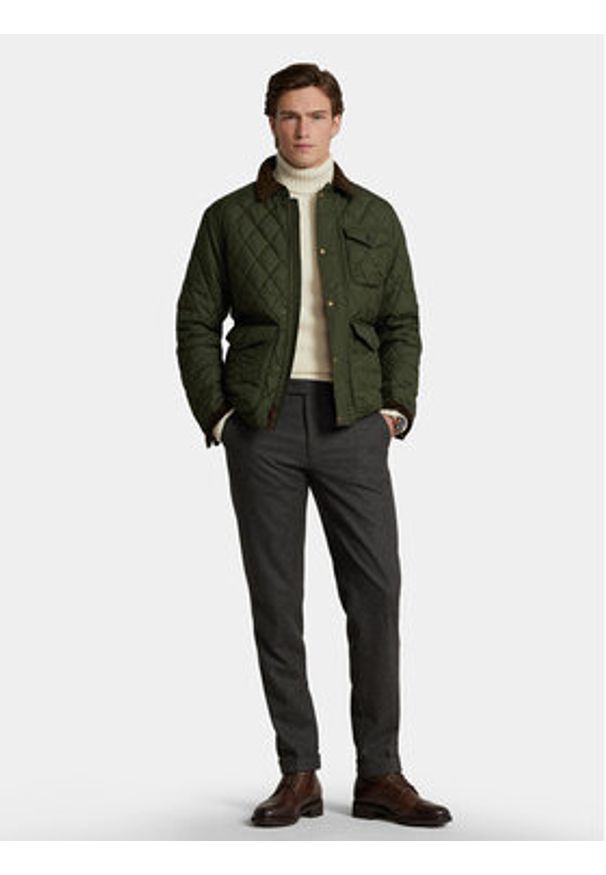 Polo Ralph Lauren Kurtka przejściowa 710847071001 Zielony Regular Fit. Typ kołnierza: polo. Kolor: zielony. Materiał: syntetyk