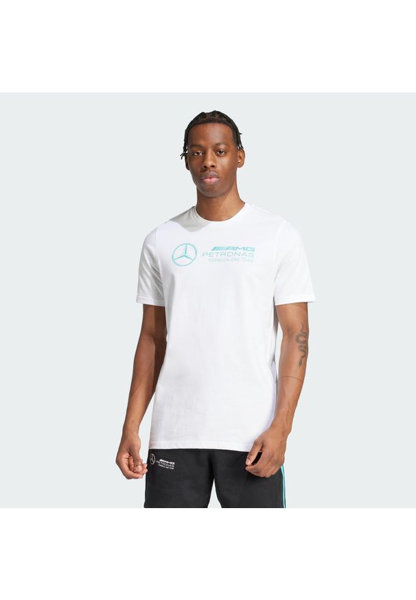 Adidas - Koszulka Mercedes - AMG Petronas Formula One Team DNA Graphic. Kolor: biały, wielokolorowy, niebieski