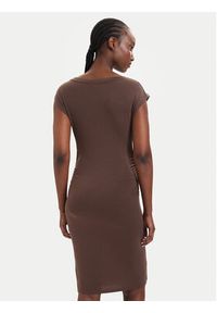 Vero Moda Sukienka koktajlowa Sarah 10346941 Brązowy ciemny Slim Fit. Kolor: brązowy. Materiał: lyocell. Styl: wizytowy #7
