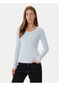 Calvin Klein Bluzka LV044D235G Błękitny Slim Fit. Kolor: niebieski #1