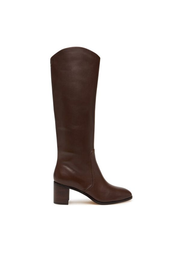 Lauren Ralph Lauren - LAUREN RALPH LAUREN Kozaki Charly 802974388002 Brązowy. Kolor: brązowy. Materiał: skóra