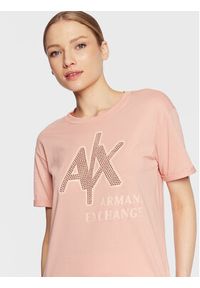 Armani Exchange T-Shirt 3RYTEC YJ3RZ 14AO Różowy Regular Fit. Kolor: różowy. Materiał: bawełna #3