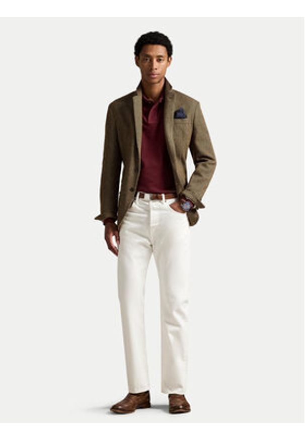 Polo Ralph Lauren Polo 710681126076 Czerwony Slim Fit. Typ kołnierza: polo. Kolor: czerwony. Materiał: bawełna