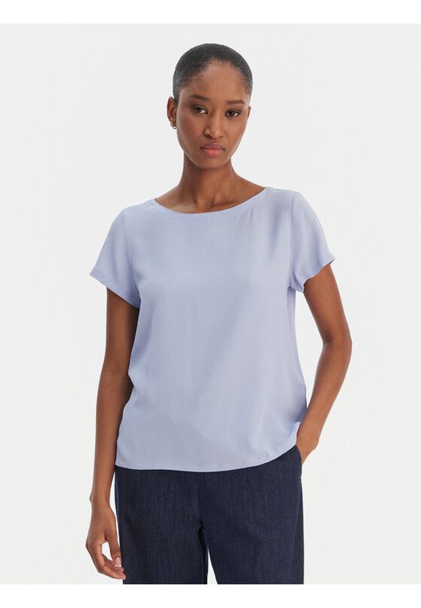 Marella Bluzka Cartone 2615111021 Błękitny Regular Fit. Kolor: niebieski. Materiał: acetat