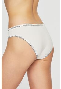 Calvin Klein Underwear - Figi (2-pack). Kolor: biały. Materiał: bawełna, materiał, dzianina, elastan. Wzór: gładki #2