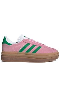 Adidas - Buty damskie adidas Originals Gazelle Bold IE0420 - różowe. Okazja: na co dzień. Zapięcie: pasek. Kolor: różowy. Materiał: guma, skóra, syntetyk, zamsz. Szerokość cholewki: normalna. Wzór: aplikacja, paski. Obcas: na platformie. Model: Adidas Gazelle #1