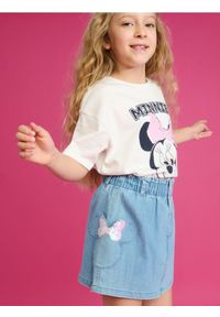 Sinsay - Spódnica jeansowa Myszka Minnie - niebieski. Kolor: niebieski. Materiał: jeans. Wzór: motyw z bajki #1