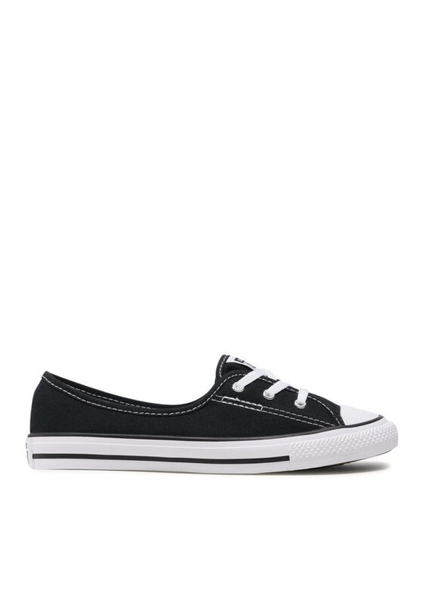 Converse Trampki Chuck Taylor All Star Bellet Lace Slip 566775C Czarny. Kolor: czarny. Materiał: materiał
