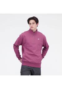 Bluza męska New Balance MT31501WAD – różowa. Kolor: różowy. Materiał: bawełna, prążkowany