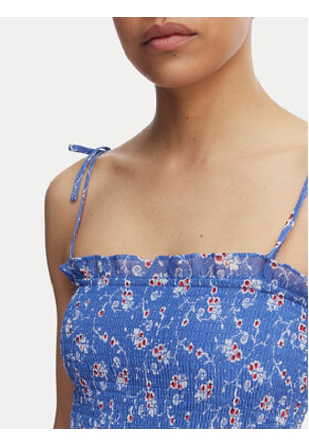 Tommy Jeans Sukienka letnia DW0DW20339 Niebieski Regular Fit. Kolor: niebieski. Materiał: syntetyk. Sezon: lato