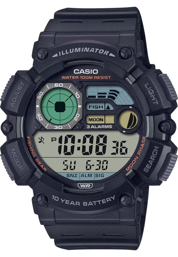 Zegarek Casio ZEGAREK MĘSKI CASIO Digital Moonphase WS-1500H-1A + BOX
