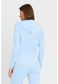 Juicy Couture - JUICY COUTURE Błękitna bluza Madison Hoodie. Kolor: niebieski