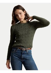 Polo Ralph Lauren Sweter 211971869510 Zielony Regular Fit. Typ kołnierza: polo. Kolor: zielony. Materiał: bawełna #1