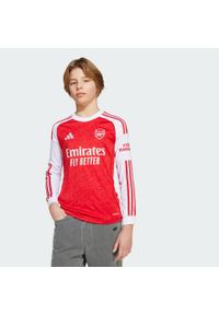 Adidas - Koszulka Arsenal 25/26 Long Sleeve Home Kids. Kolor: czerwony, biały, wielokolorowy. Długość rękawa: długi rękaw. Sport: piłka nożna