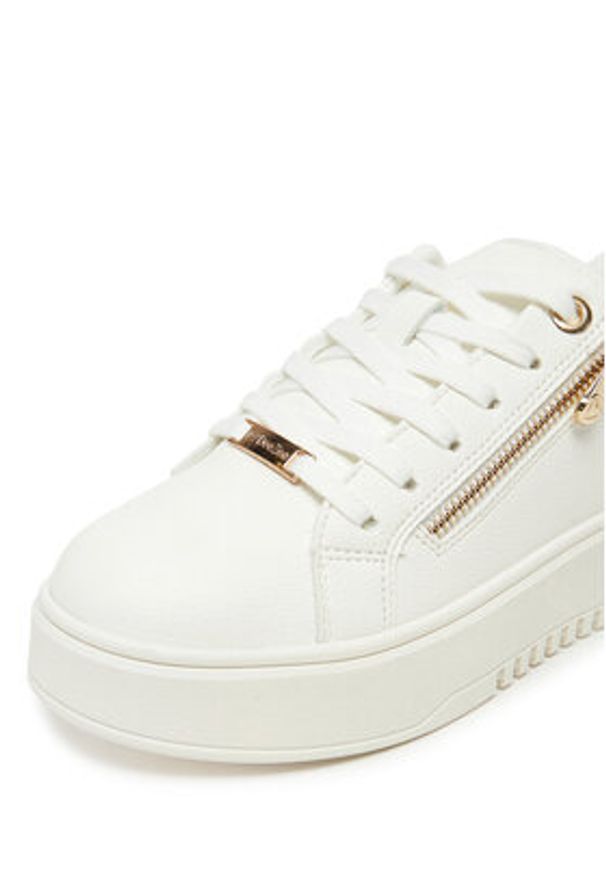 DeeZee Sneakersy AM25233-D Biały. Kolor: biały. Materiał: skóra