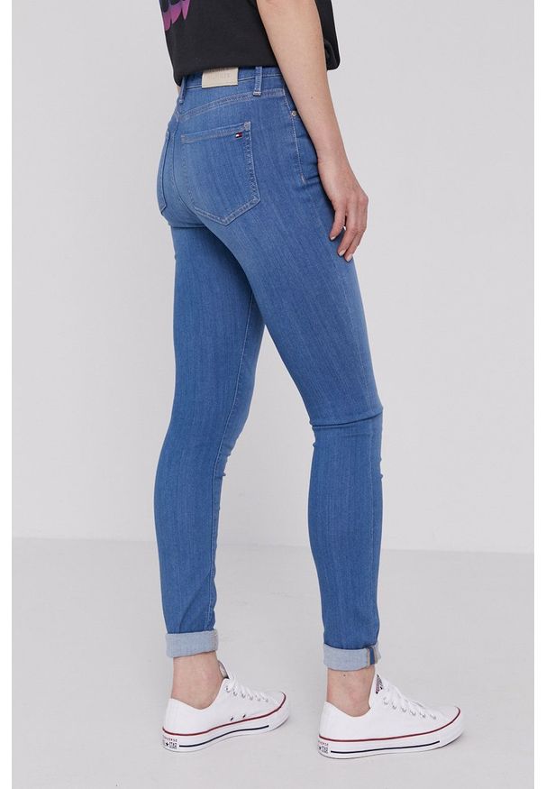 TOMMY HILFIGER - Tommy Hilfiger Jeansy Harlem damskie high waist. Stan: podwyższony. Kolor: niebieski