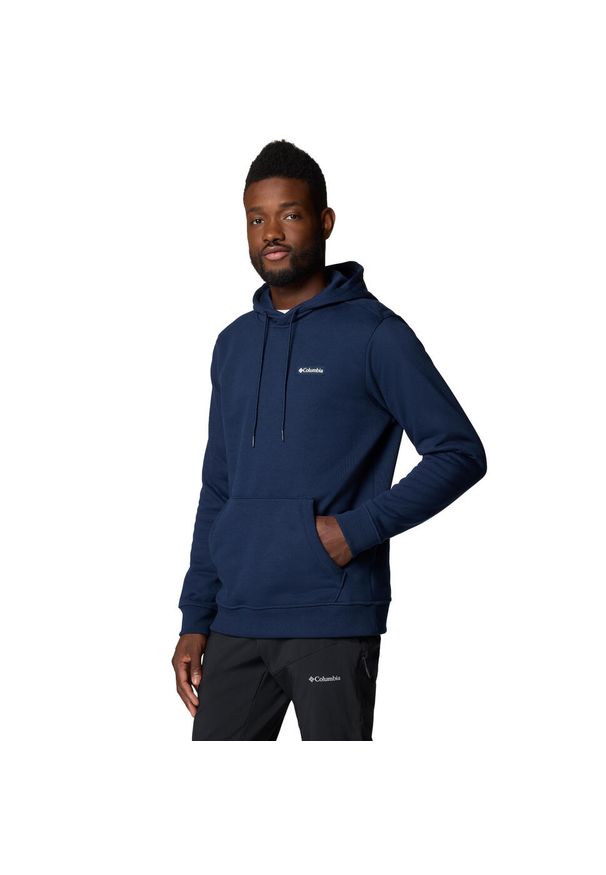 columbia - Bluza dresowa sportowa męska Meridian Creek Hoodie. Kolor: niebieski. Materiał: poliester, bawełna