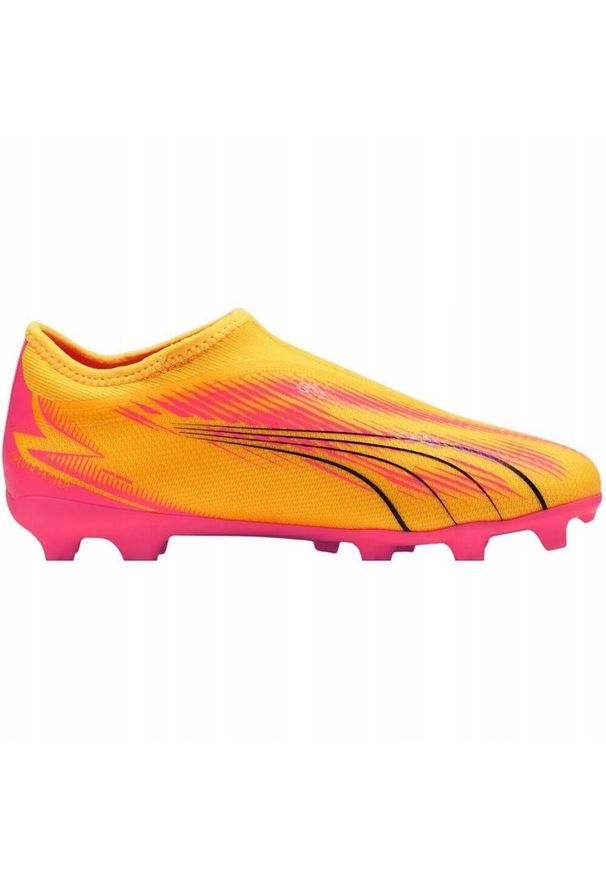 Puma - Buty Piłkarskie Ultra Match Dla Dzieci. Kolor: pomarańczowy, wielokolorowy, żółty. Sport: piłka nożna