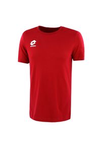 Koszulka piłkarska dla dzieci LOTTO JR DELTA TEE. Kolor: czerwony. Sport: piłka nożna