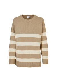 Sweter damski Urban Classics. Kolor: beżowy, biały, wielokolorowy. Materiał: polar. Sezon: zima #1