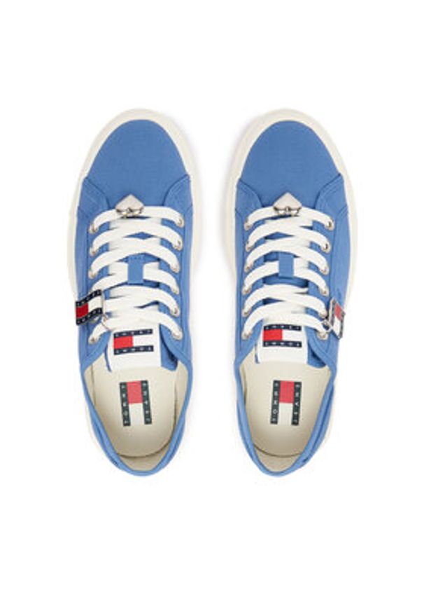 Tommy Jeans Sneakersy Tjw Flatform Sneaker Charms EN0EN02959 Niebieski. Kolor: niebieski. Materiał: materiał