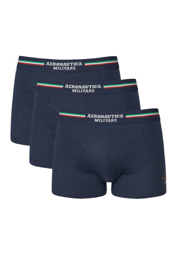 Aeronautica Militare Komplet 3 par bokserek AM1UBX001T Granatowy. Kolor: niebieski. Materiał: bawełna