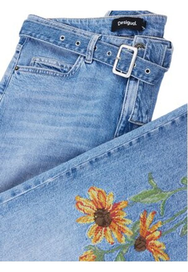 Desigual Jeansy Ohio 25SWDD14 Niebieski Straight Fit. Kolor: niebieski