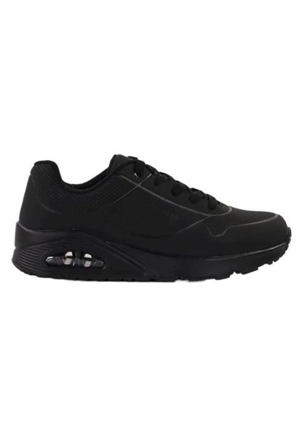 skechers - Buty do chodzenia dla dzieci Skechers Unostand. Zapięcie: sznurówki. Kolor: czarny. Materiał: materiał, guma, syntetyk. Szerokość cholewki: normalna. Sport: turystyka piesza