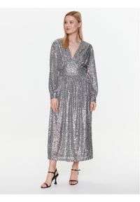 Dixie Sukienka koktajlowa AHGDTCZA Srebrny Regular Fit. Kolor: srebrny. Materiał: syntetyk. Styl: wizytowy #1