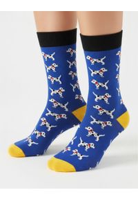 His Story - Skarpetki Bawełniane - Tematyczne - Niebieskie w Dalmatyńczyki. Kolor: niebieski. Materiał: elastan, bawełna, poliamid #2