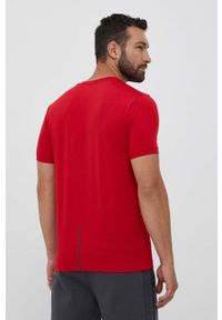 Boss Green t-shirt męski kolor czerwony wzorzysty. Kolor: czerwony. Materiał: materiał, dzianina. Długość rękawa: krótki rękaw. Długość: krótkie. Styl: klasyczny #5