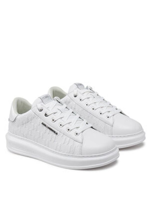 Karl Lagerfeld - KARL LAGERFELD Sneakersy Kapri KL52549K Biały. Kolor: biały. Materiał: skóra