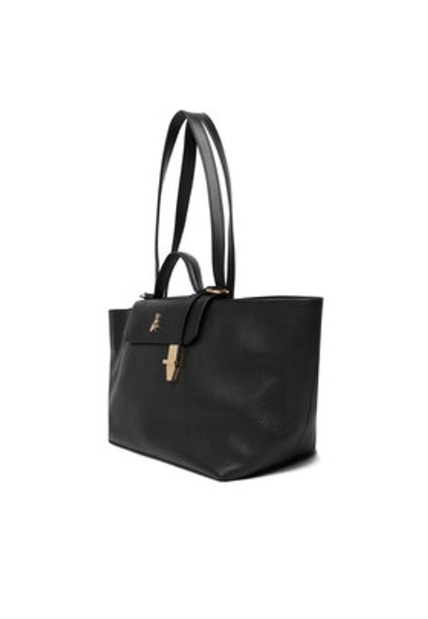 Patrizia Pepe Torebka 8B0289/L178-K103 Czarny. Kolor: czarny. Materiał: skórzane
