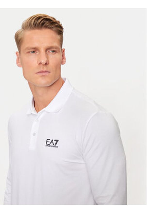 EA7 Emporio Armani Polo 8NPF15 PJVQZ 1100 Biały Regular Fit. Typ kołnierza: polo. Kolor: biały. Materiał: bawełna