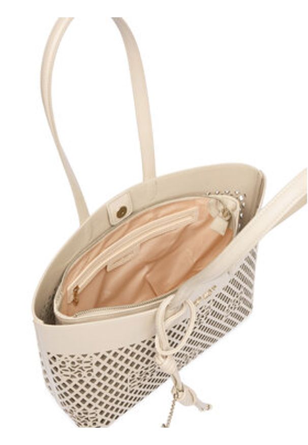 Nine West Torebka CEO-Bleeker Petal-LDA8699A Beżowy. Kolor: beżowy. Materiał: skórzane