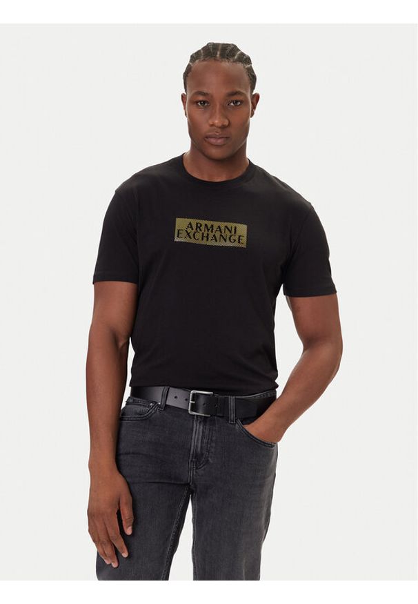Armani Exchange T-Shirt XM001911 AF10356 MC237 Czarny Regular Fit. Kolor: czarny. Materiał: bawełna