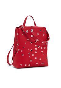 Desigual Plecak Rebel Sumy Red 25SAKP31 Czerwony. Kolor: czerwony. Materiał: skóra