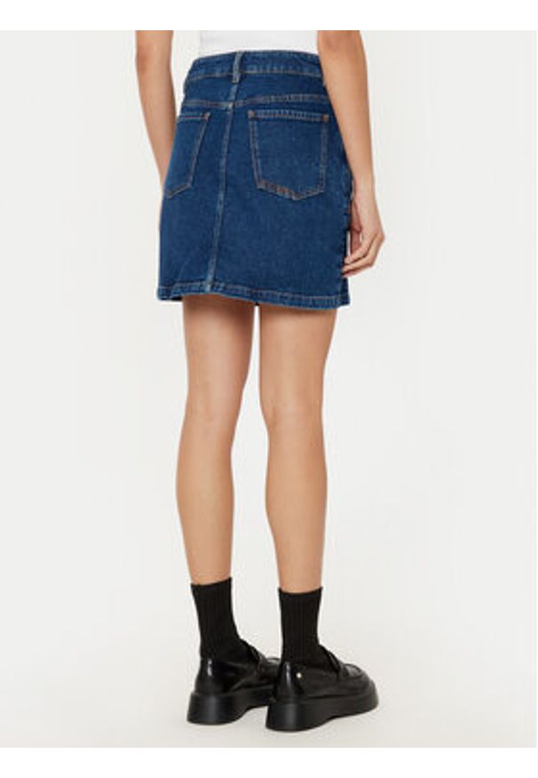 Hugo - HUGO Spódnica jeansowa mini Gavade 50530320 Niebieski Slim Fit. Kolor: niebieski. Materiał: bawełna