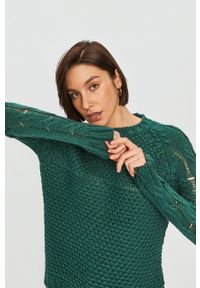 Answear Lab - Sweter. Kolor: zielony. Materiał: dzianina. Długość rękawa: raglanowy rękaw. Styl: wakacyjny #1