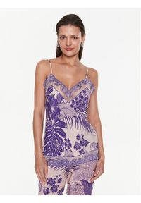 Pinko - PINKO Top Giaggiolo 100892 A0RL Fioletowy Regular Fit. Kolor: fioletowy. Materiał: wiskoza