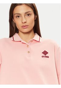 Guess Bluza V5RQ01 KCLD1 Różowy Regular Fit. Kolor: różowy. Materiał: bawełna #4