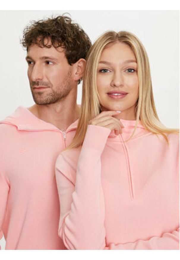 Pangaia Bluza Merino Różowy Regular Fit. Kolor: różowy. Materiał: wełna