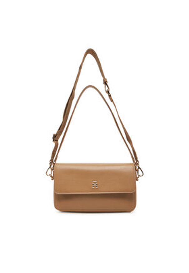 TOMMY HILFIGER - Tommy Hilfiger Torebka Th Distinct Conv Crossover AW0AW17219 Brązowy. Kolor: brązowy. Materiał: skórzane