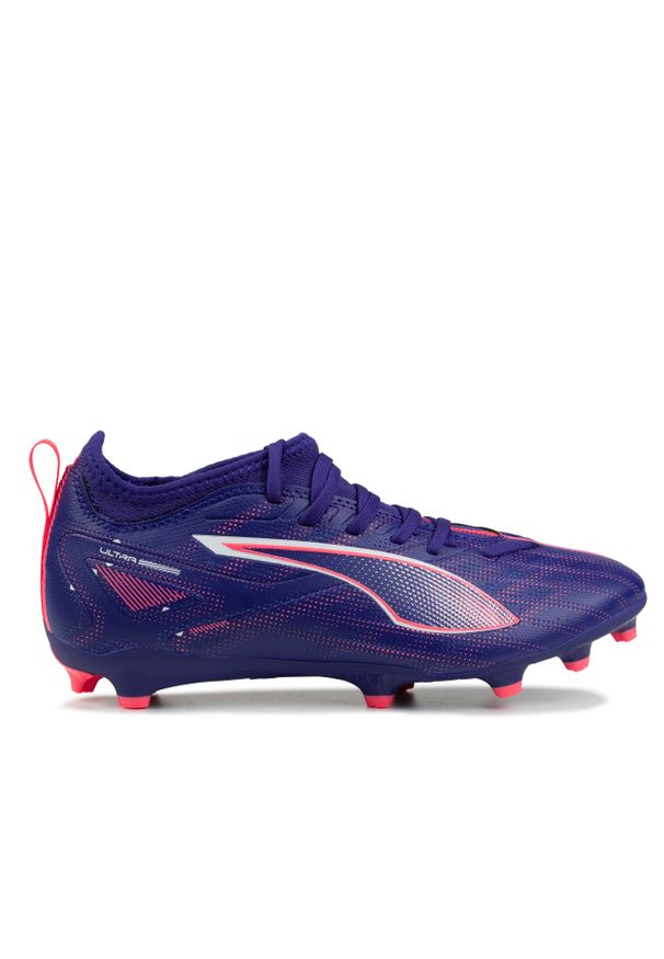 Buty dziecięce do piłki nożnej korki Puma Ultra 5 Match FG/AG. Kolor: fioletowy, pomarańczowy, wielokolorowy. Sport: piłka nożna
