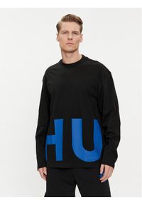 Hugo Longsleeve Nallison 50509775 Czarny Regular Fit. Kolor: czarny. Materiał: bawełna. Długość rękawa: długi rękaw #1