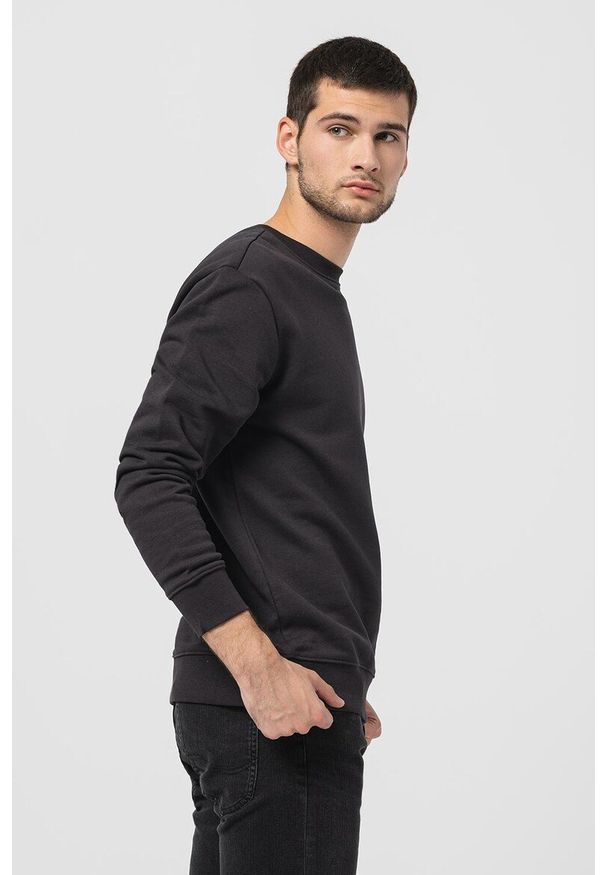 Lee - LEE WOBBLY SWS MĘSKA BLUZA LOGO WASHED BLACK L81MRYON 112321574