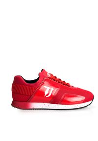 Trussardi Jeans Sneakersy | 77A00154 | Mężczyzna | Czerwony. Nosek buta: okrągły. Zapięcie: bez zapięcia. Kolor: czerwony. Materiał: tkanina, skóra ekologiczna. Wzór: aplikacja, nadruk #5