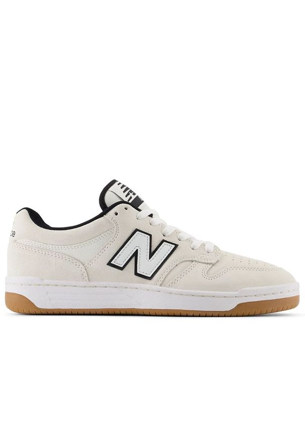 Buty męskie New Balance Numeric NM480SWG - beżowe. Kolor: beżowy. Materiał: materiał, zamsz, syntetyk, guma, skóra. Szerokość cholewki: normalna. Sport: bieganie