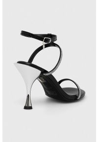 Karl Lagerfeld sandały skórzane PANACHE HI kolor czarny KL30829. Zapięcie: klamry. Kolor: czarny. Materiał: skóra. Obcas: na obcasie. Wysokość obcasa: średni #2